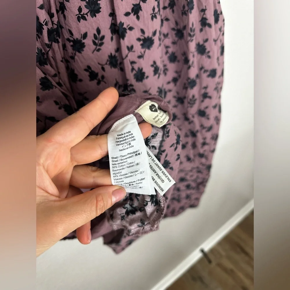 Madewell Tillie Puff-Sleeve Mini Dress in Shadow Blooms Size M-L - Picture 10 of 12